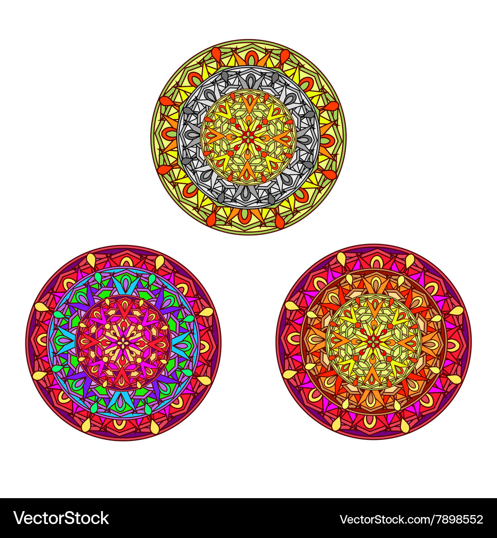 Decorative design element with a circular Vector Image