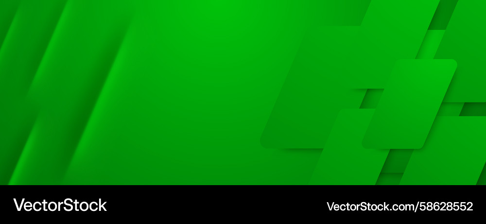 Green abstract shapes with shadows create Vector Image