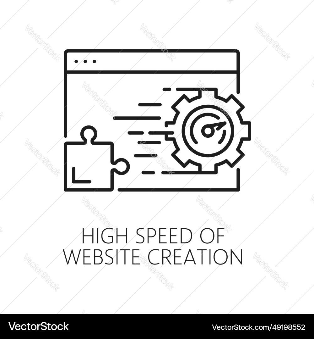 High speed website creation cms content management High speed website creation cms content management vector image