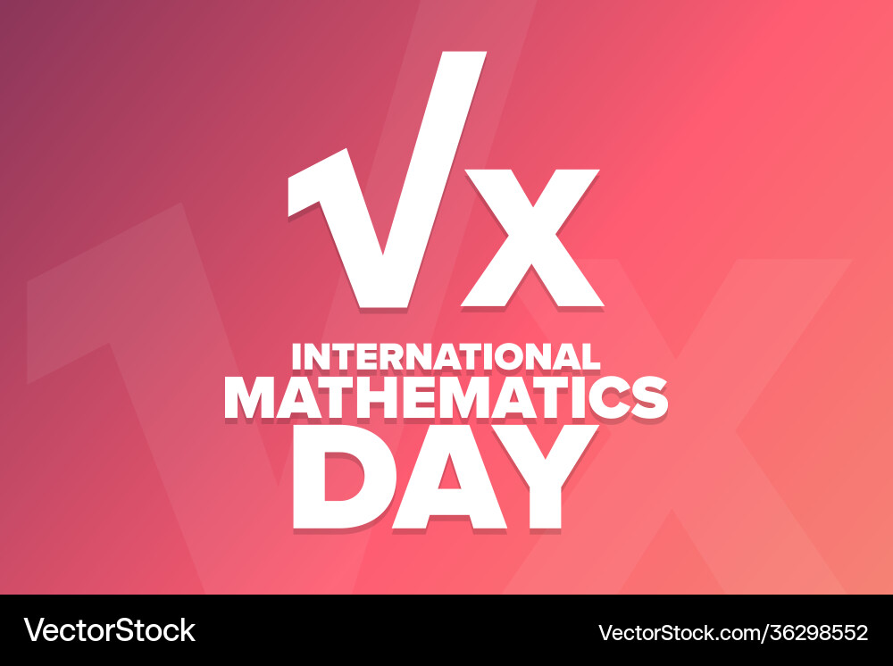 International mathematics day march 14 holiday International mathematics day march 14 holiday vector image