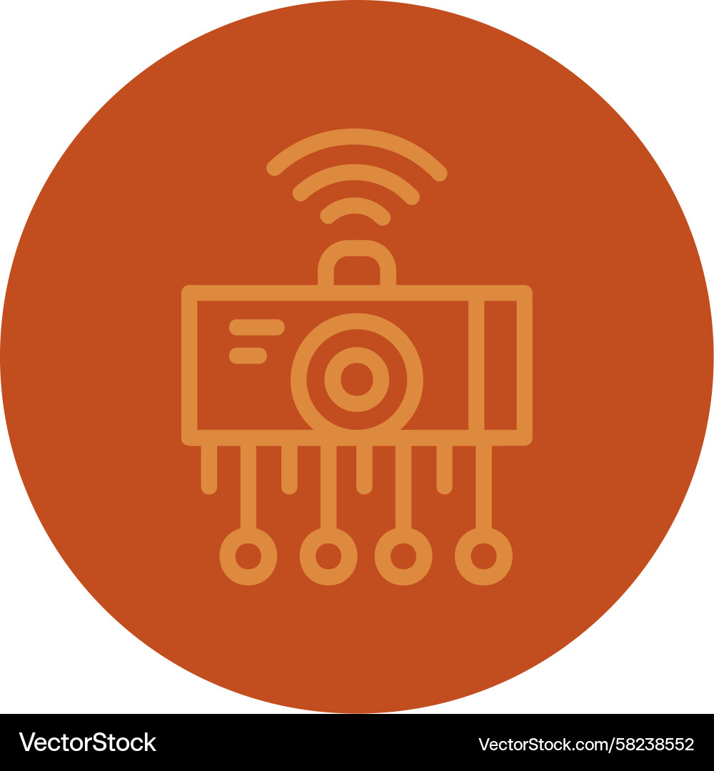 IoT Sensor Network Icon Vector Image