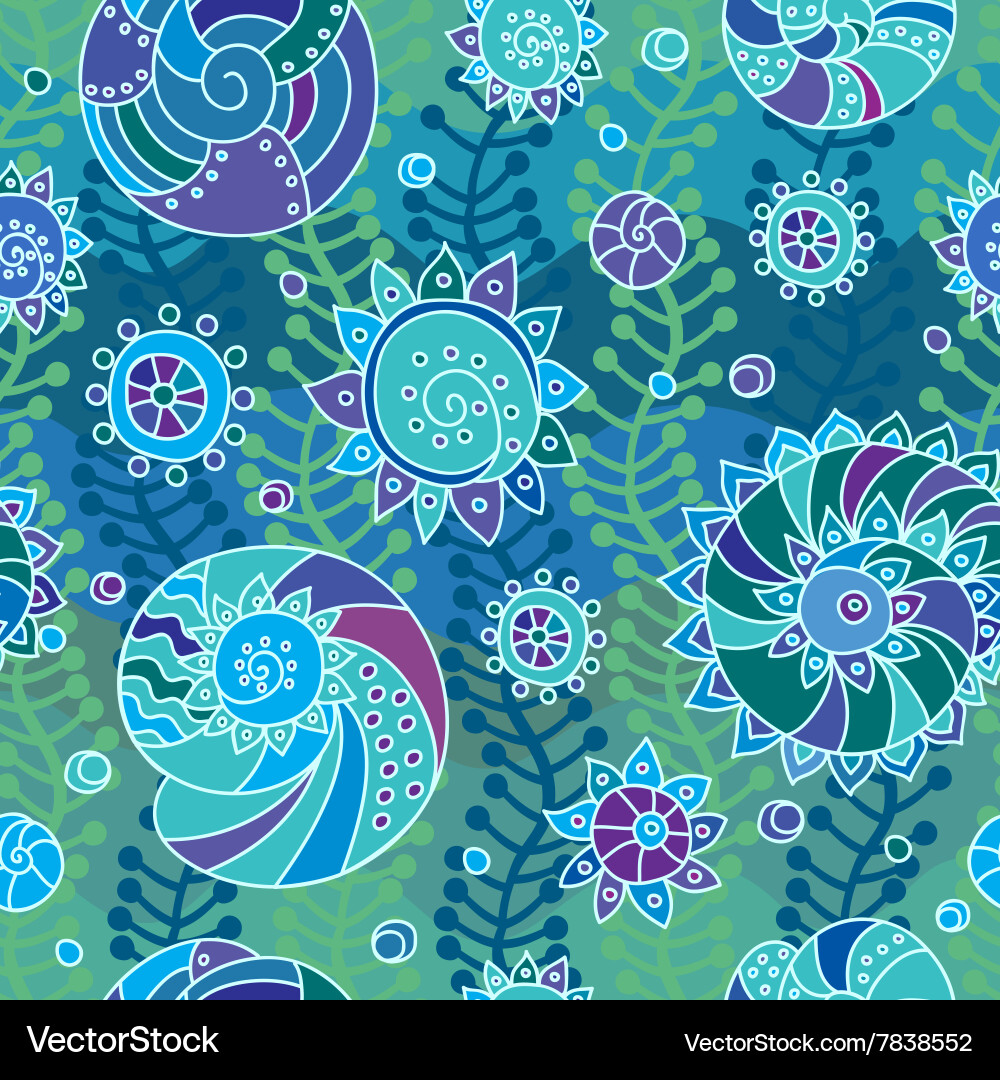 Ocean Seashell Pattern vector image