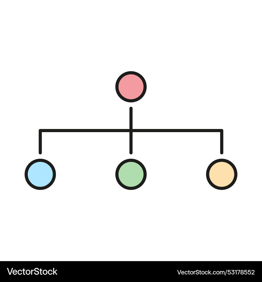 Organization chart icon stock image Organization chart icon stock image Vector Image