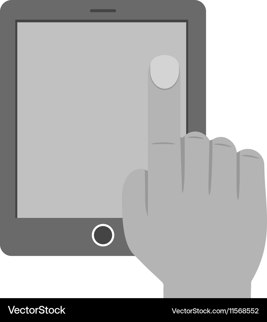 Using touch device Vector Image