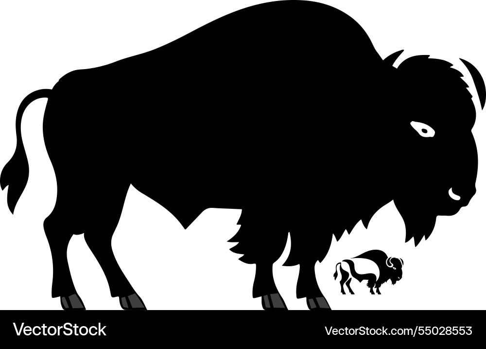 Style image of bison Style image of bison vector image