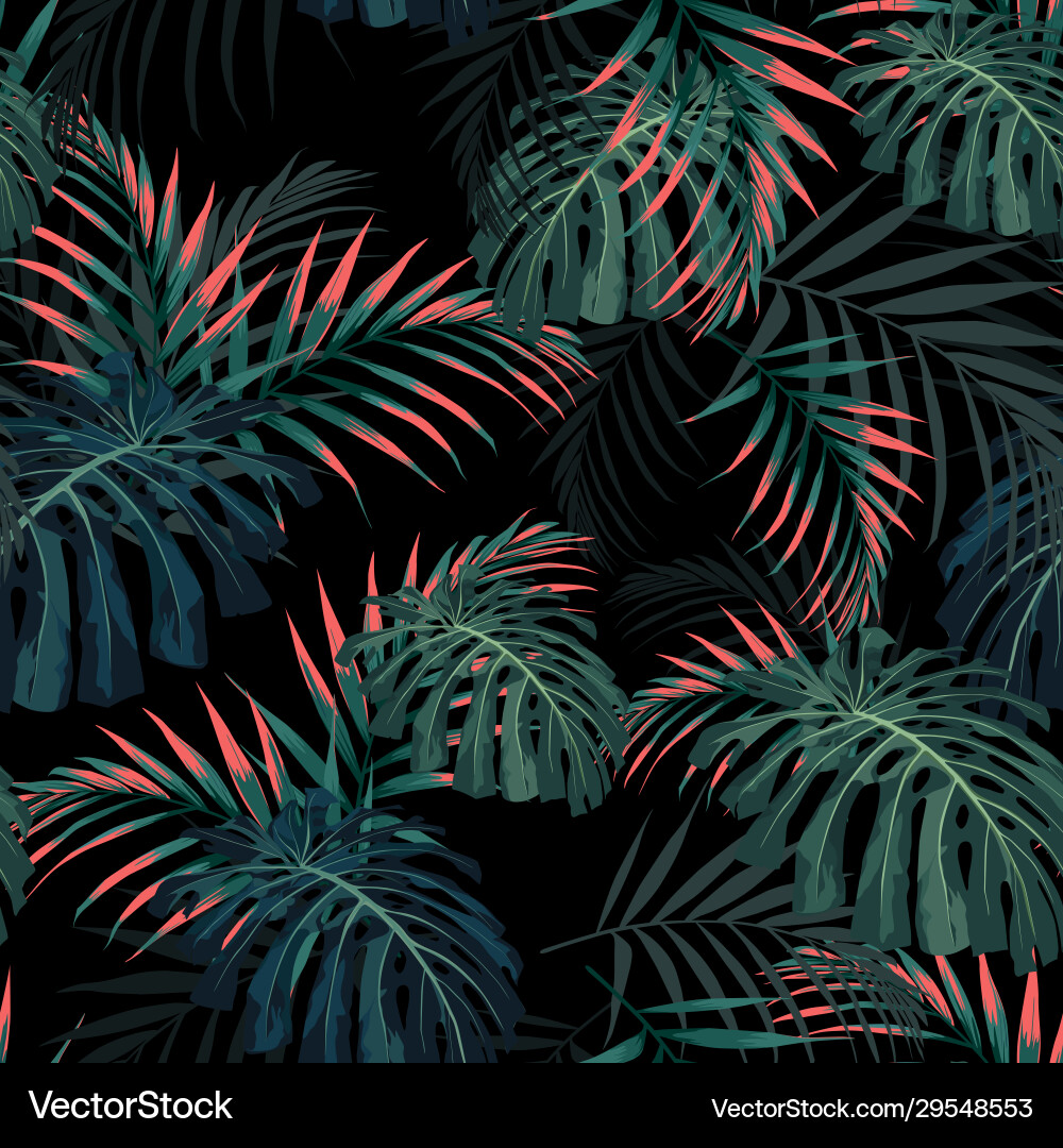 Tropical Leaf Pattern Vector Image
