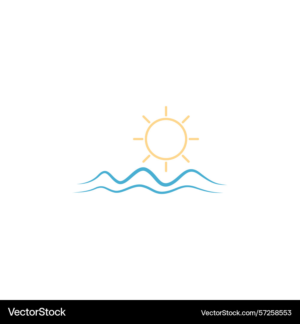 Water waves logo icon design template Vector Image