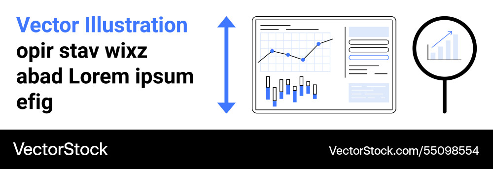 Business analytics dashboard with graphs vector image