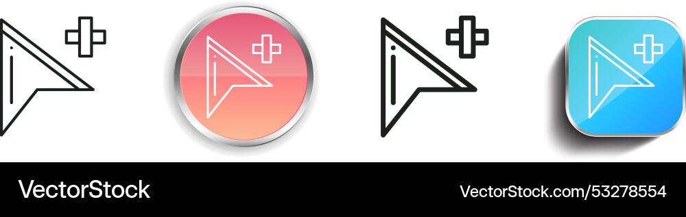 Cursor-Symbol dünne lineare regelmäßige und Schaltfläche Stil Cursor-Symbol dünne lineare regelmäßige und Schaltfläche Stil vektorbild