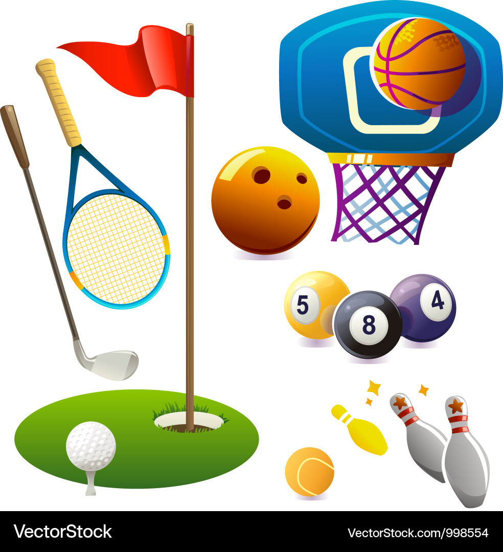 Sports Symbol Collection Vector Image