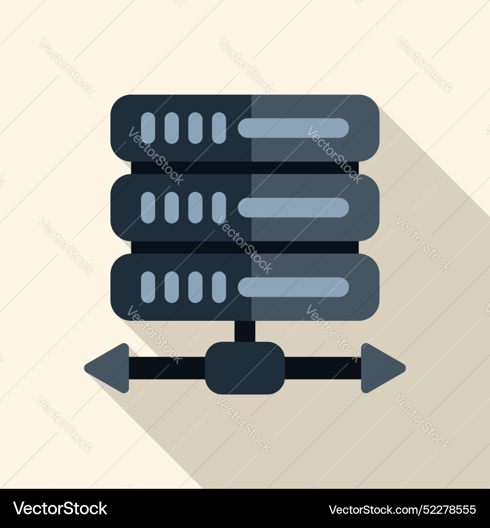 Data transferring between servers with double Data transferring between servers with double vector image