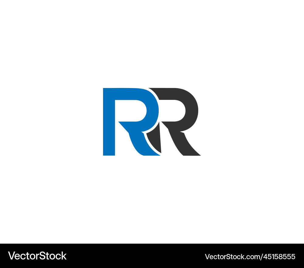 Editable creative letter rr logo design vector image