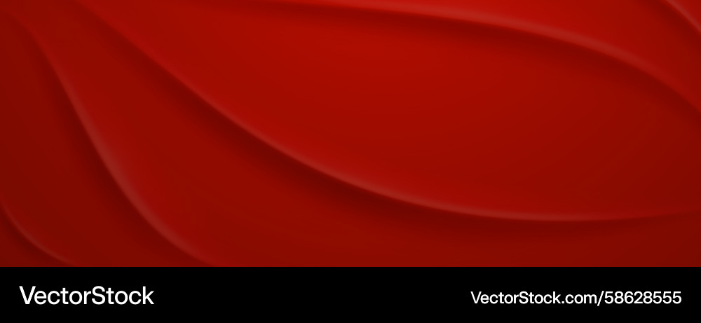 Red abstract background with curved shapes Vector Image