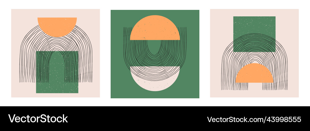 Set of abstract boho minimal geometric design Set of abstract boho minimal geometric design vector image