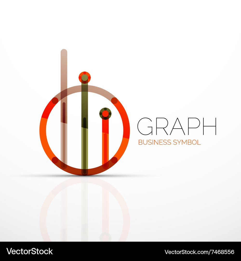 Abstract logo idea linear chart or graph Vector Image
