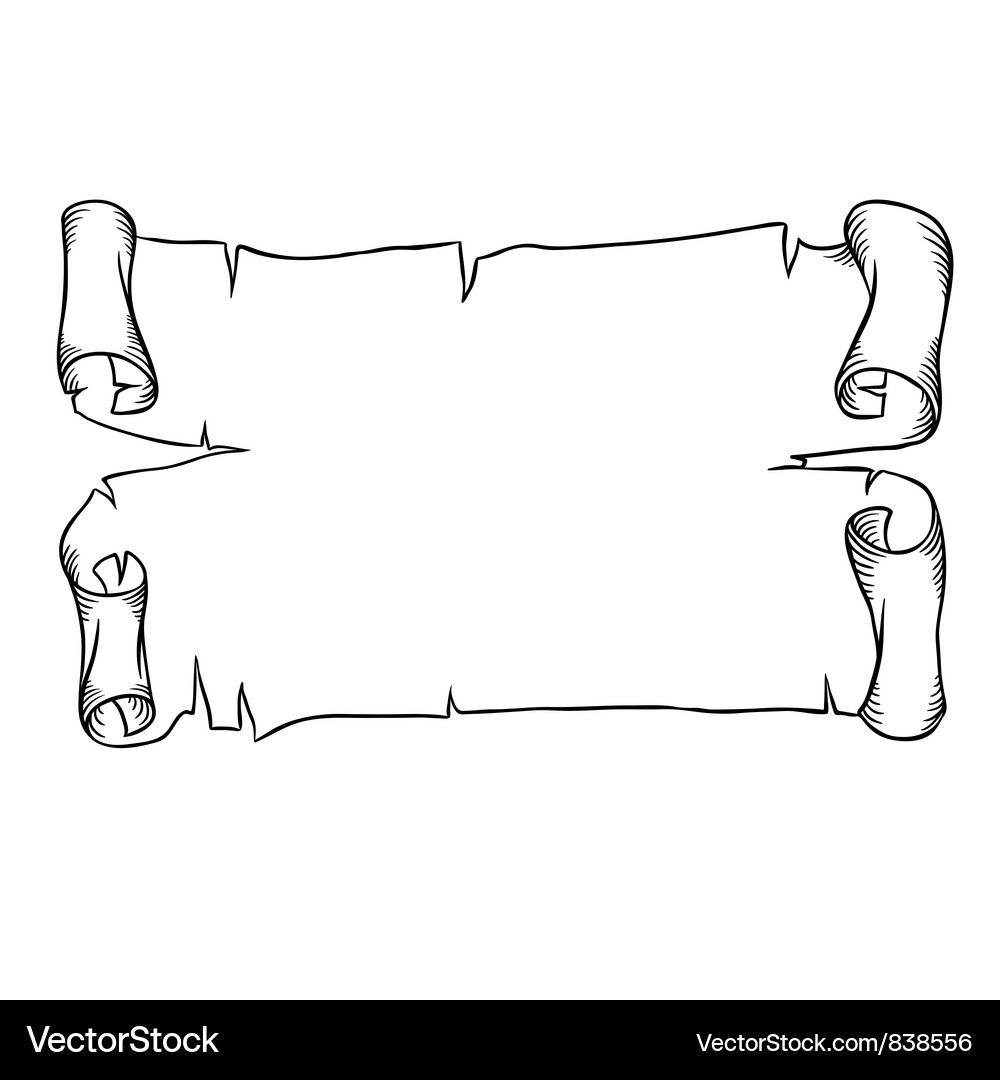 Ancient Scroll Page Background Vector Image