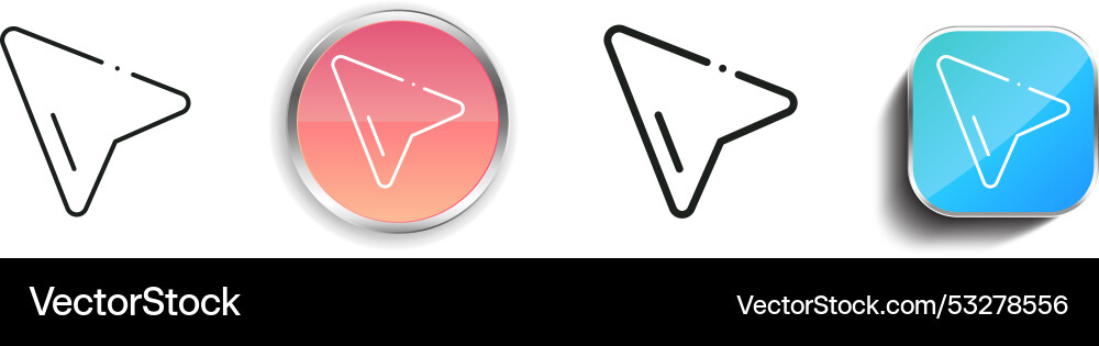Cursor-Symbol dünne lineare regelmäßige und Schaltfläche Stil Cursor-Symbol dünne lineare regelmäßige und Schaltfläche Stil vektorbild