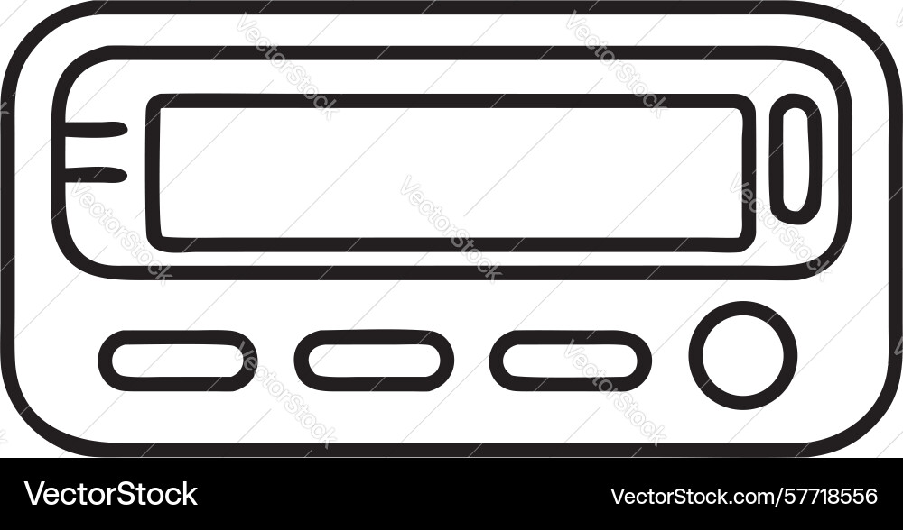 Digital clock timer icon for time management vector image