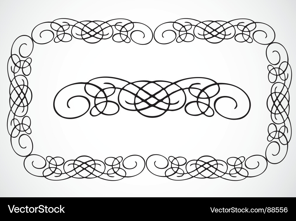 Elegant Calligraphic Frames vector image