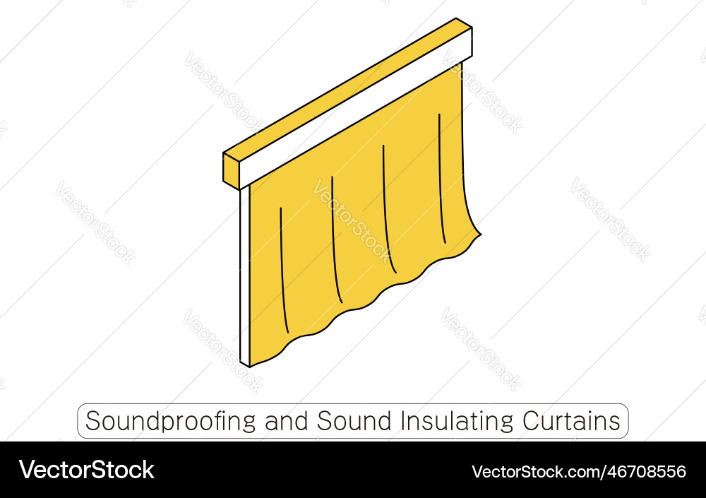 Guide to soundproof and noise-blocking curtains Guide to soundproof and noise-blocking curtains vector image