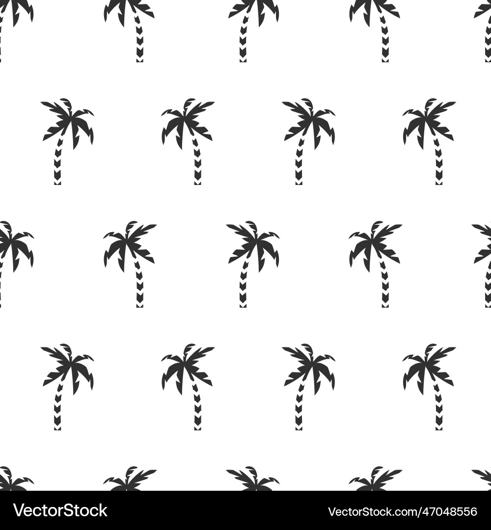 Seamless pattern background coconut palm tree Vector Image