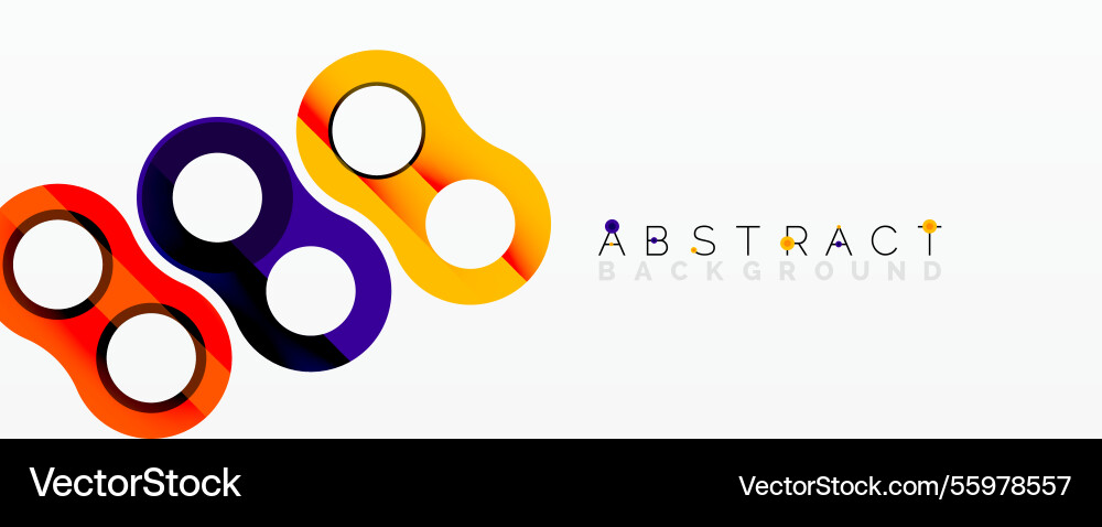 Abstract composition with intertwined circular Abstract composition with intertwined circular vector image