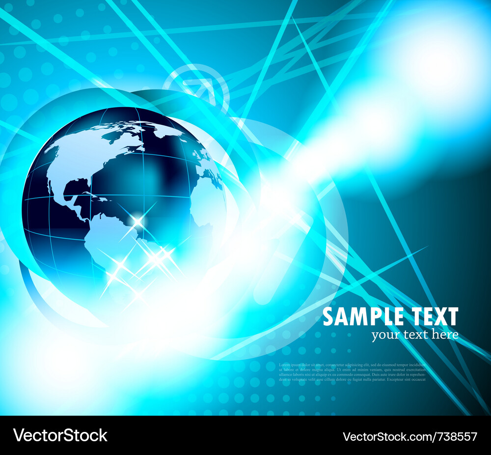 Background with globe Vector Image