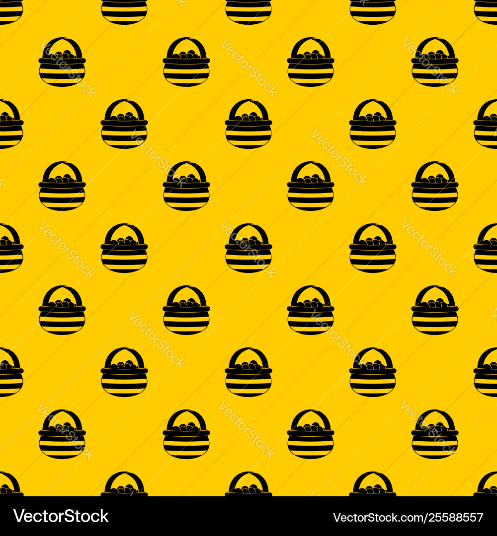 Basket with cranberries pattern Basket with cranberries pattern vector image