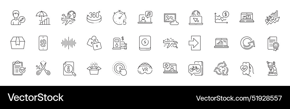 Dollar rate web inventory and click hand line vector image