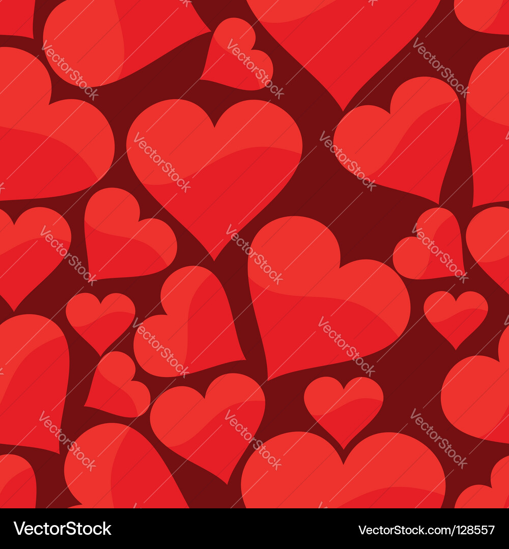Heart Pattern Seamless Vector Image