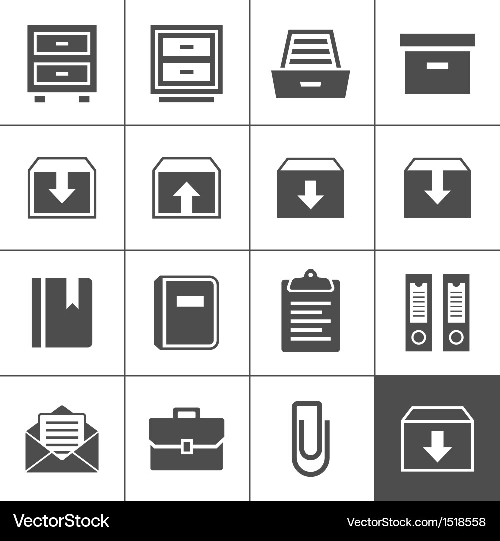 Archive & File Icons vector image