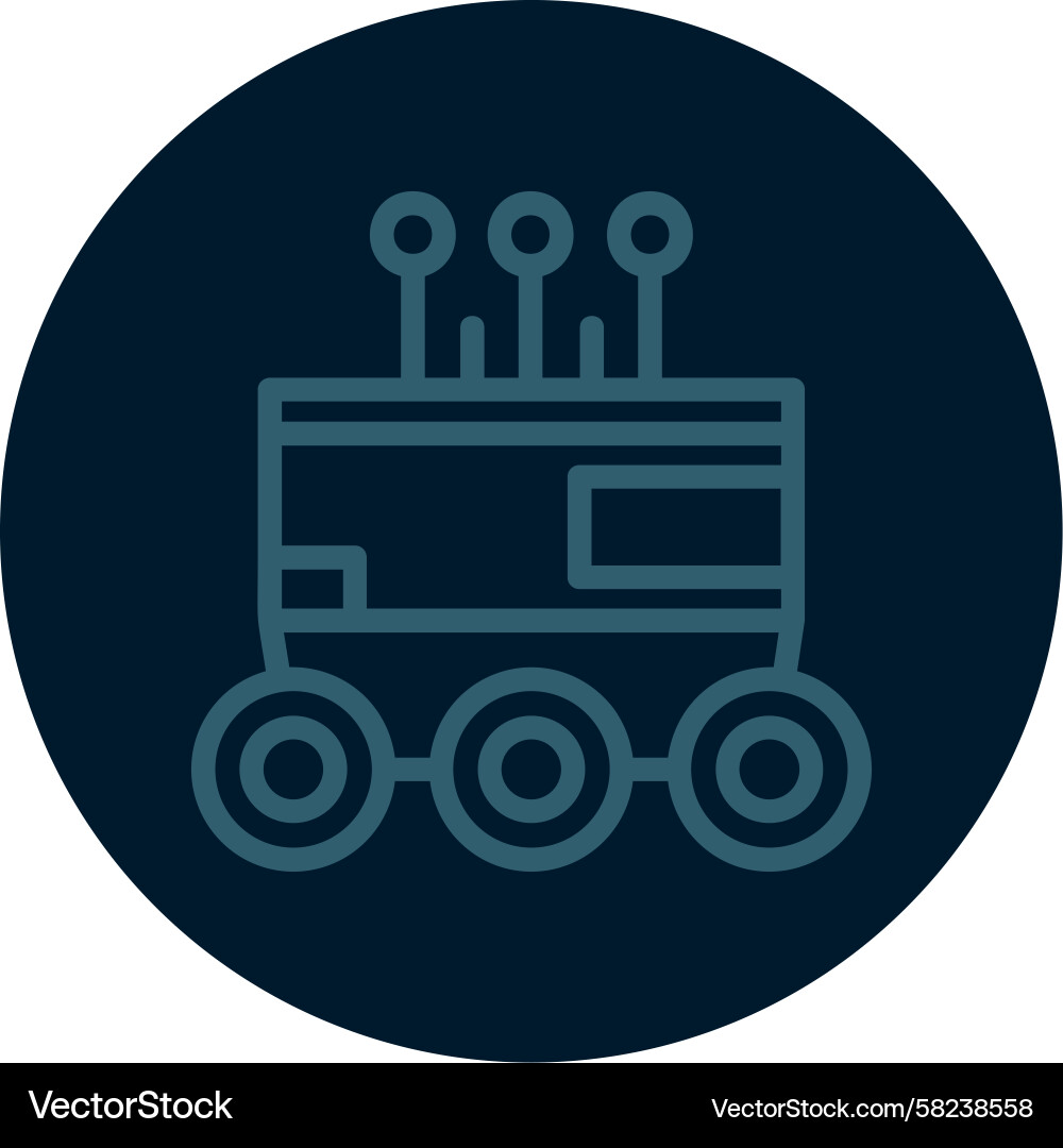 Autonomous Delivery Robot Collection Vector Image