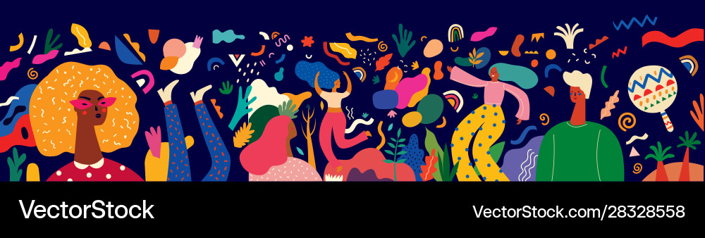 Carnival Celebration Pattern Royalty Free Vector Image