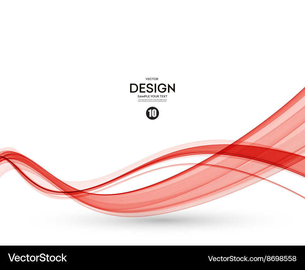 Dynamic Red Wave Motion Vector Image