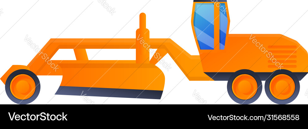 Grader machine icon cartoon style Grader machine icon cartoon style vector image