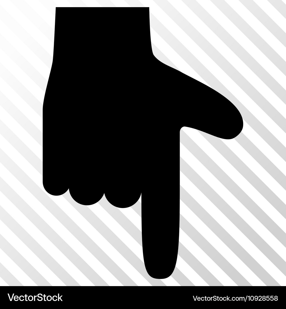 Hand pointer down icon Vector Image
