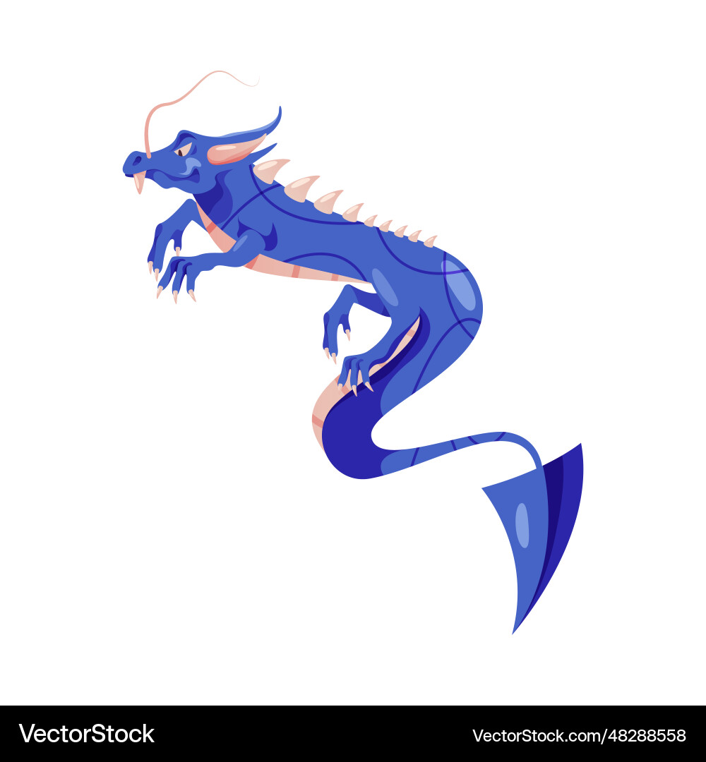Medieval dragon with sharp claws and tail Medieval dragon with sharp claws and tail vector image