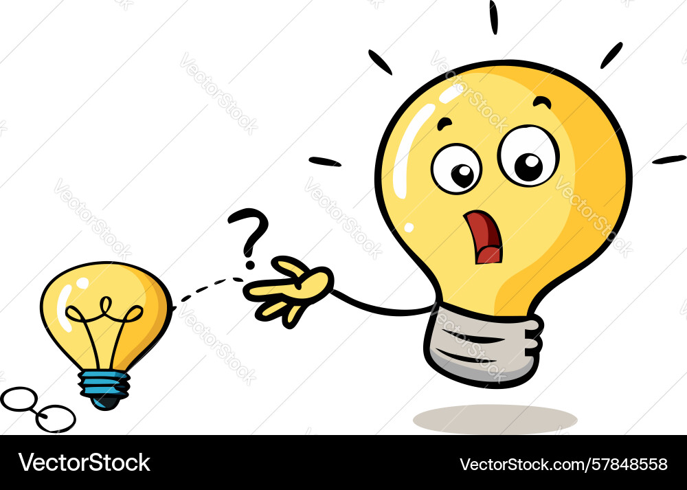 Mentoring lightbulb passing on knowledge Vector Image