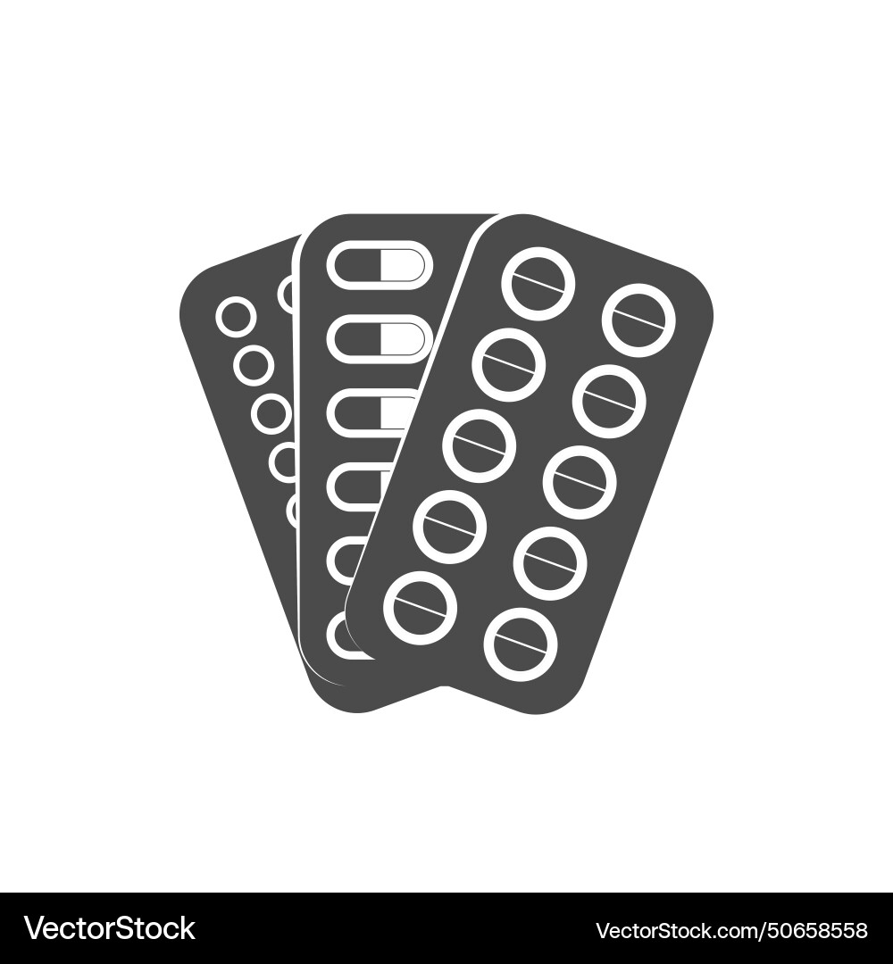 Packages of tablets different types and sizes Packages of tablets different types and sizes vector image