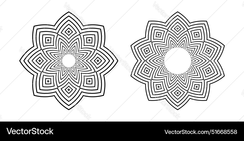 Radial patterns set Radial patterns set vector image