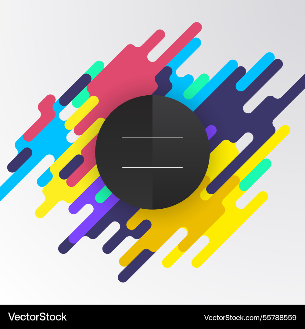 Abstract background with colorful rounded shapes vector image