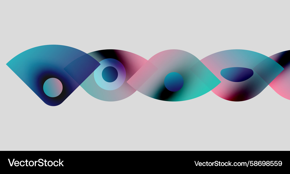 Abstract shapes overlap creating vibrant color Abstract shapes overlap creating vibrant color Vector Image