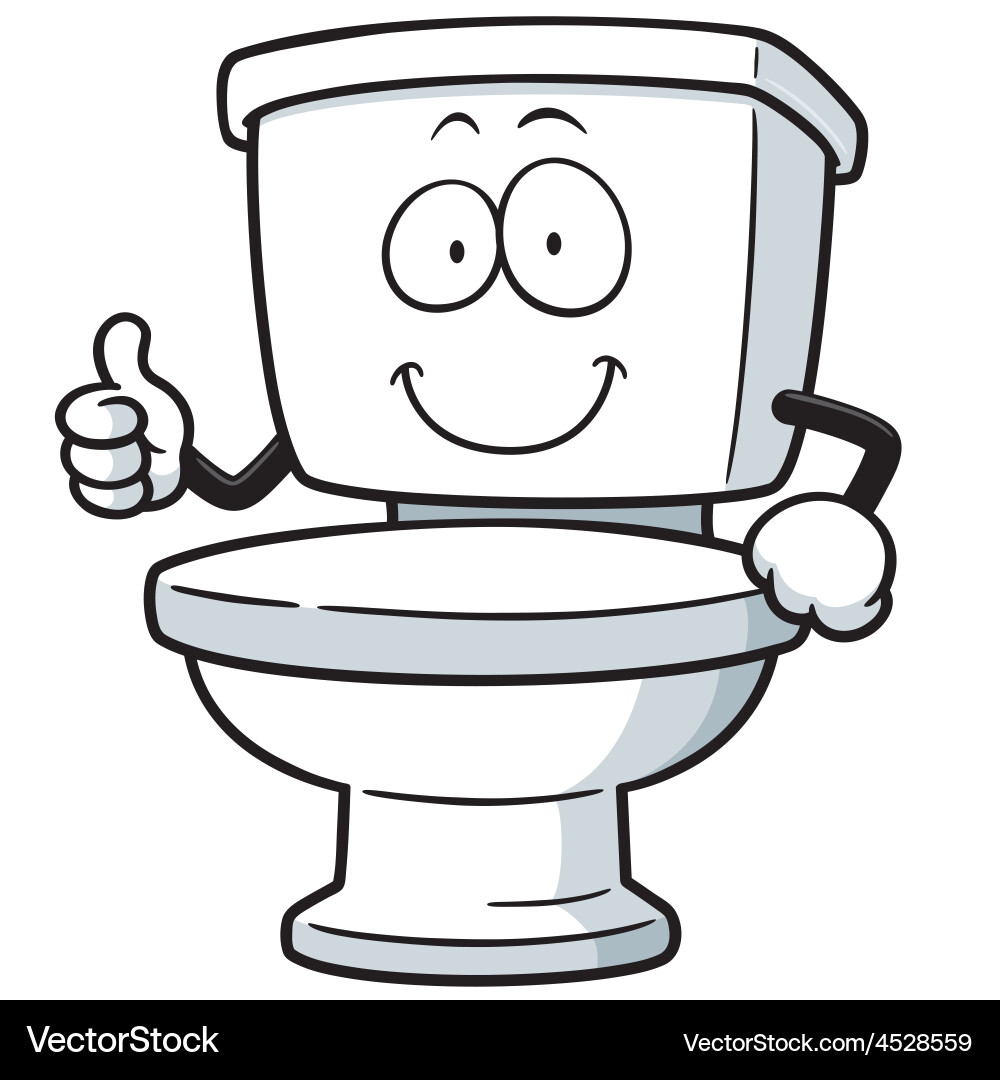 Toilet flush cartoon Vector Images \u0026 Graphics for Commercial Use |  VectorStock, image size:1000x1080