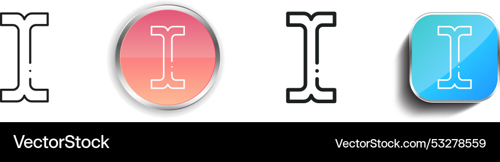 Cursor icon thin linear regular and button style Vector Image