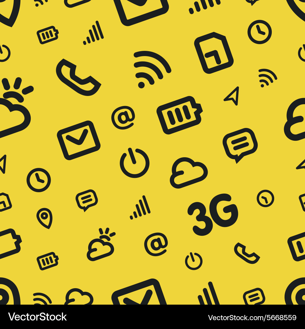 Mobile interface icon pattern Vector Image