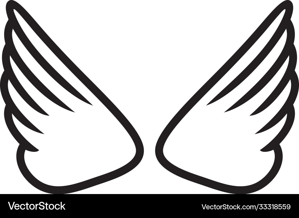 Wing Symbol Vector Image