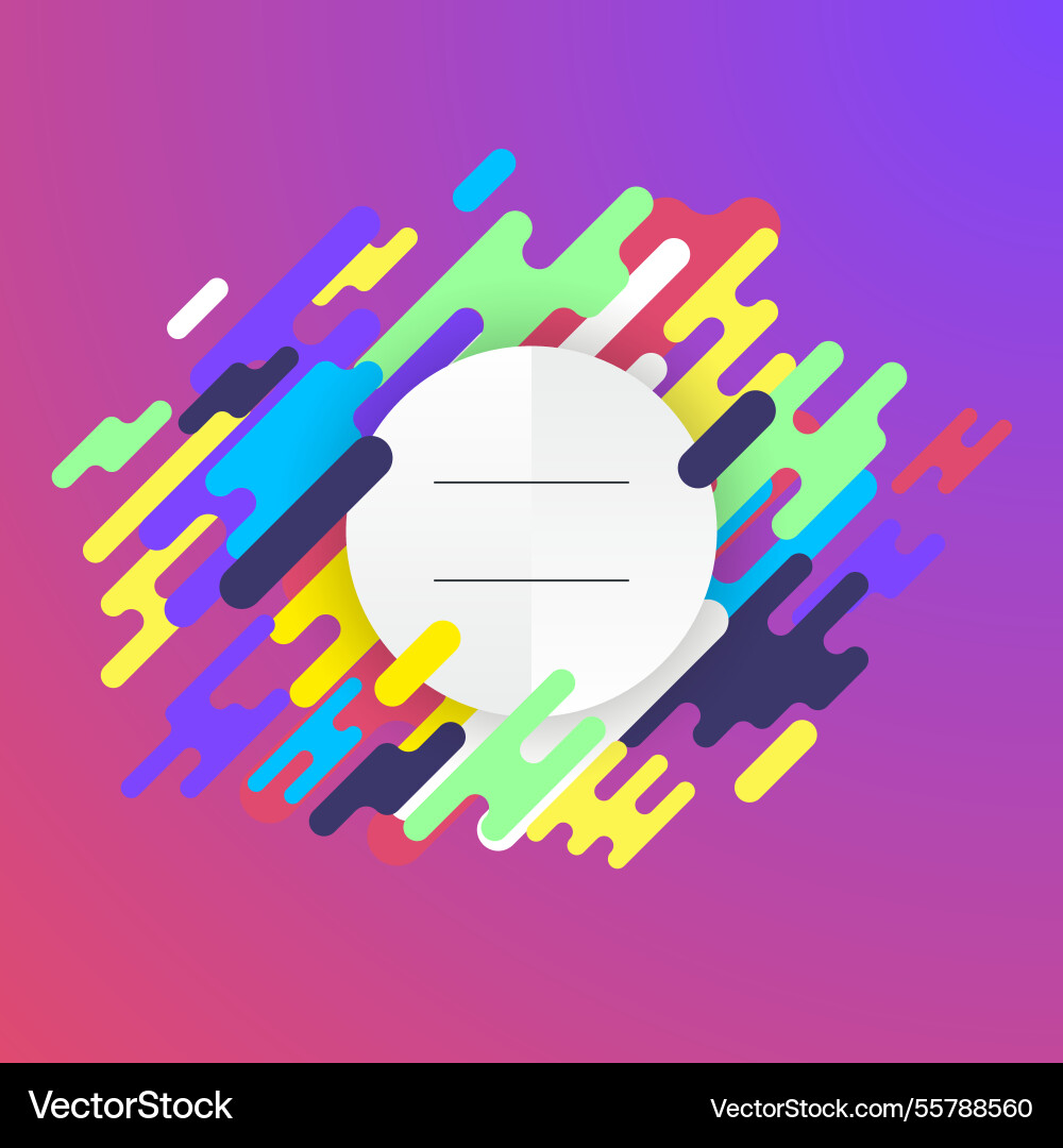 Abstract background with colorful rounded shapes vector image