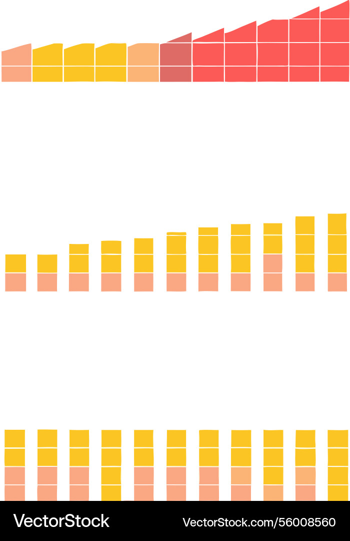 Comparative analysis of three data sets showing Comparative analysis of three data sets showing vector image