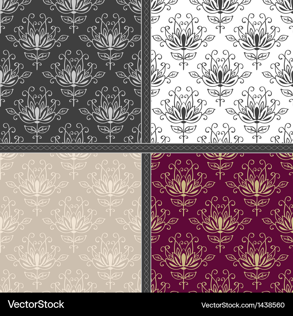 Damask seamless pattern Vector Image