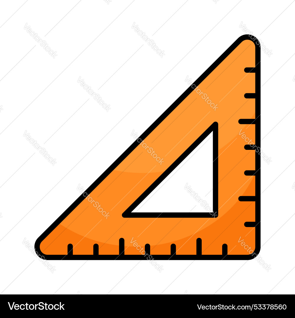 Triangular ruler Vector Image